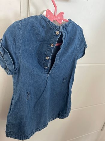 Jolie robe effet jean 18 mois manche courte