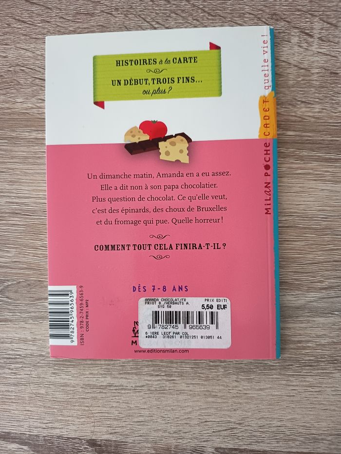 Livre roman enfant CE1-CE2, Amanda chocolat, Milan Cadet - photo numéro 3