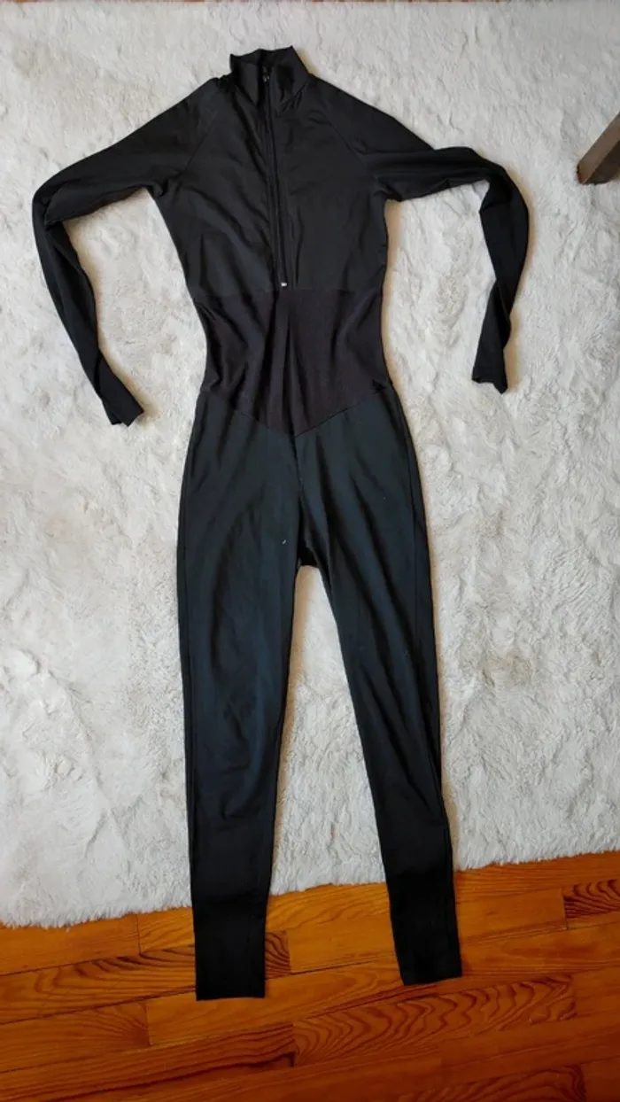 Combinaison noire manches longues col haut zip yk2 - photo numéro 2