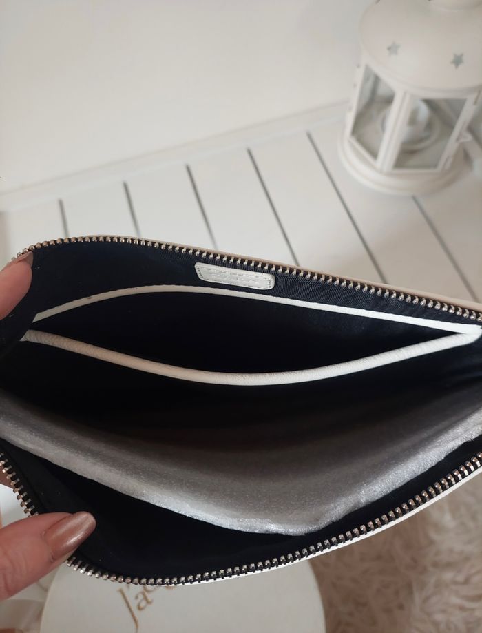 Pochette zippée blanc/noir FashionCode Zara neuve👝 - photo numéro 6