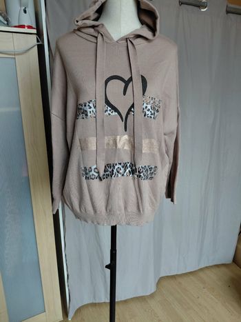 Très beau pull à capuche femme T U 