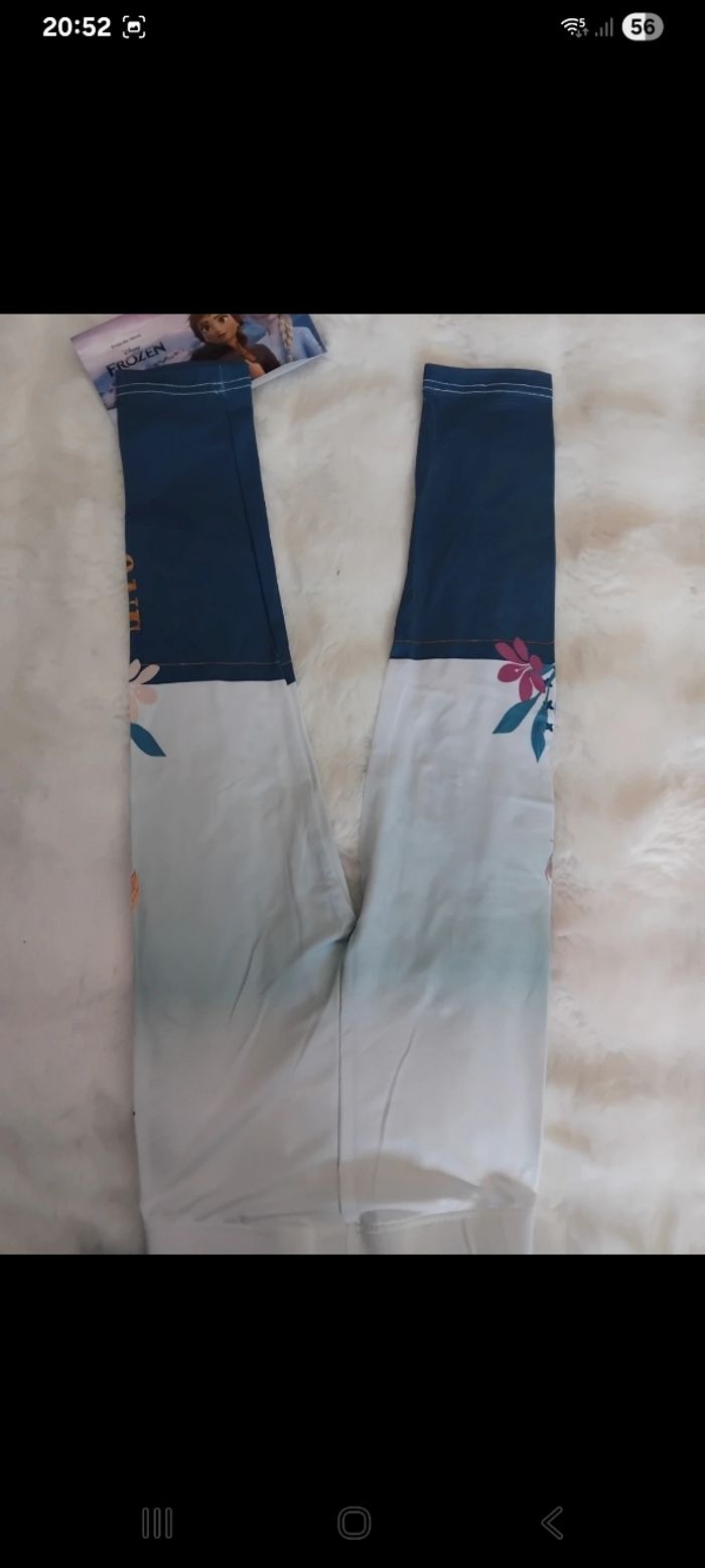 Legging Reine des neiges Disney neuf 3/4 ans - photo numéro 5