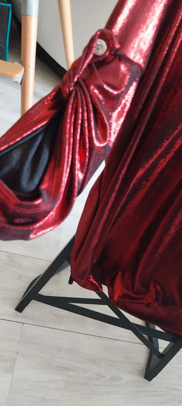 Haut de fête rouge irisé neuf - photo numéro 3