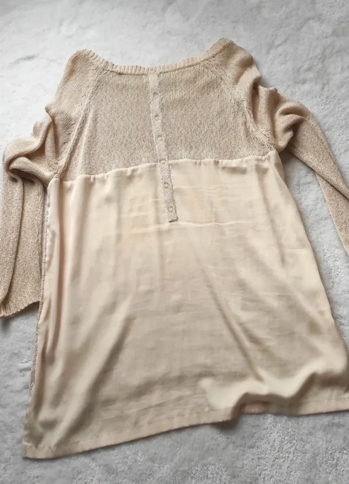 Pull Riu beige T5 maille et voile - photo numéro 8