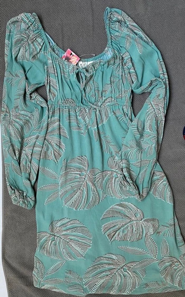 Robe été Roxy S turquoise coastal sound - photo numéro 3