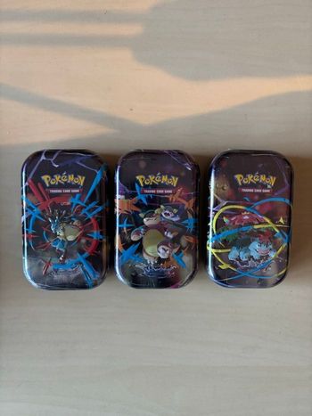 Lot de 3 Mini Tin Pokémon Méga Évolution ME01 Scellé