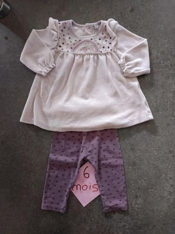 Ensemble violet 6 mois