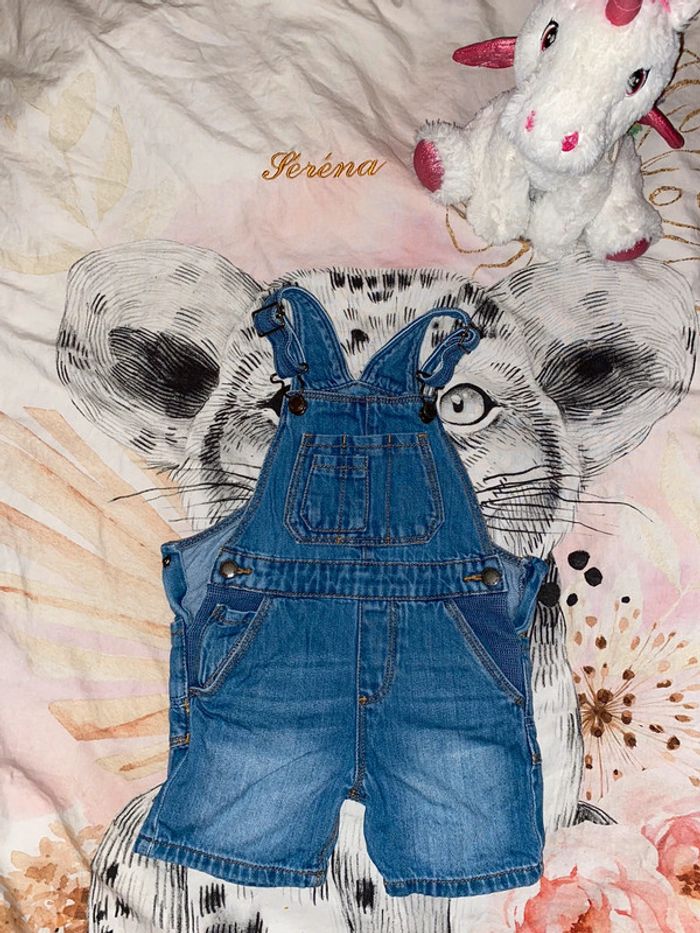 Salopette en jeans, 9-12 mois, Zara Baby boy.