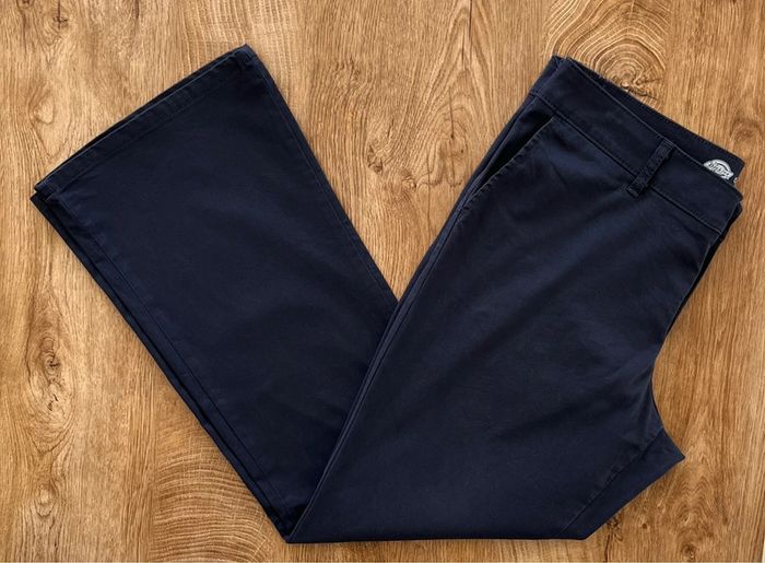 Pantalon bleu évasé, flare marine Dickies pour femme, taille W 34 (44 taille française) - photo numéro 5