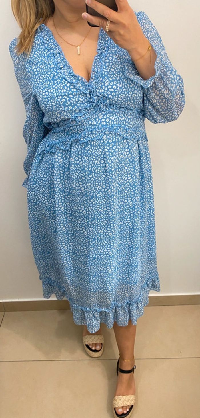 Robe Imprimée Avec Volant Taille M - photo numéro 3