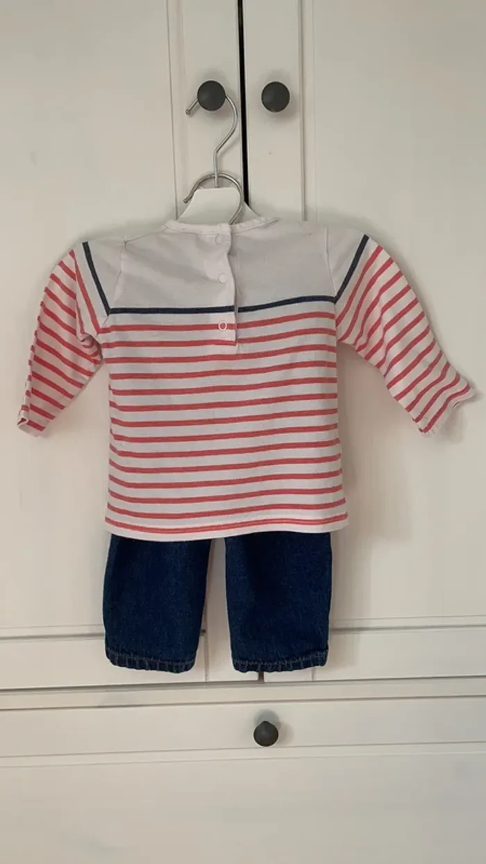 Ensemble Pantalon et T shirt Grain de blé 6 mois - photo numéro 2