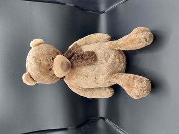 Grande peluche ours 45 cm brun beige marron Primatis B coeur doudou