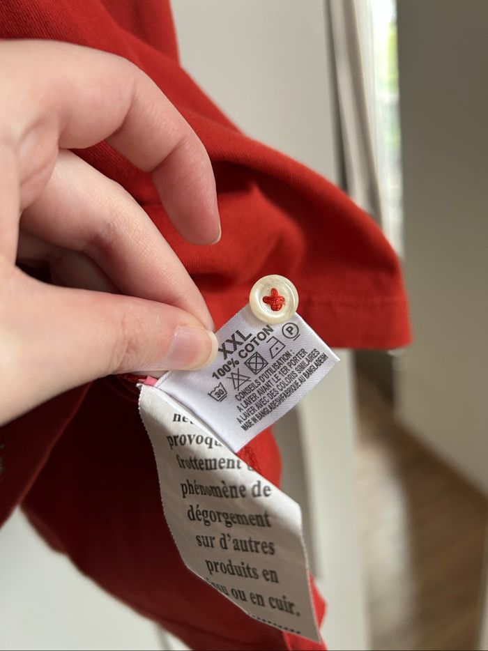 Polo rouge orangé uni Modern Fit Homme Monoprix Taille XXL - photo numéro 5