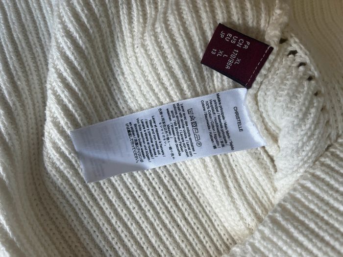 Pull maille blanc Comptoir des Cotonniers – Taille XL – Partiellement transparent & léger - photo numéro 4