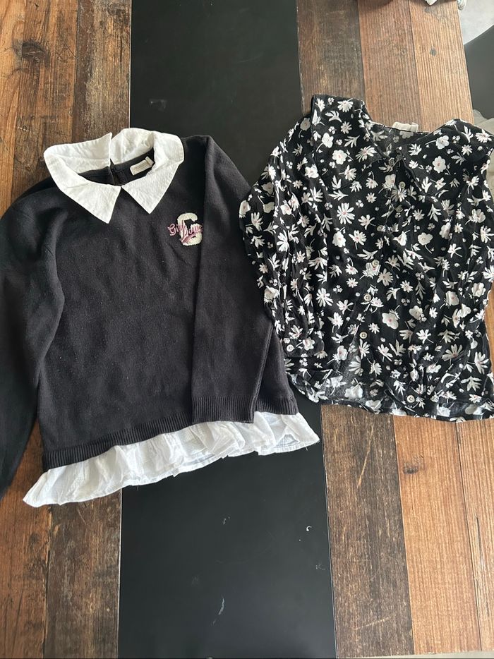 Lot chemisier et pull