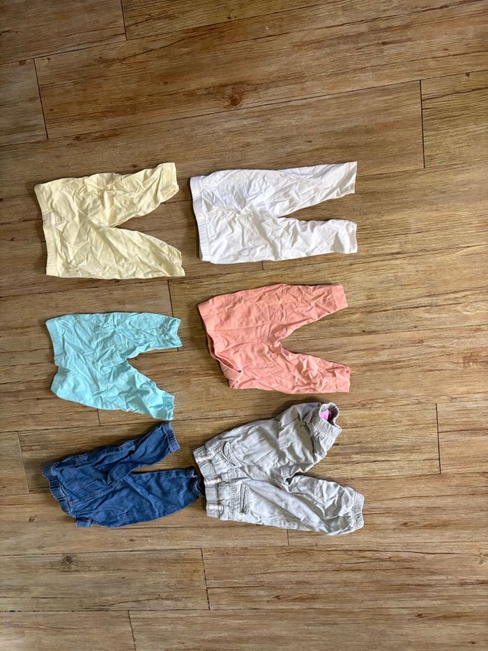 Lot 6 pantalons / leggins 6 mois