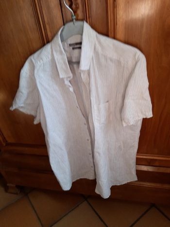 Chemise manches courtes rayee