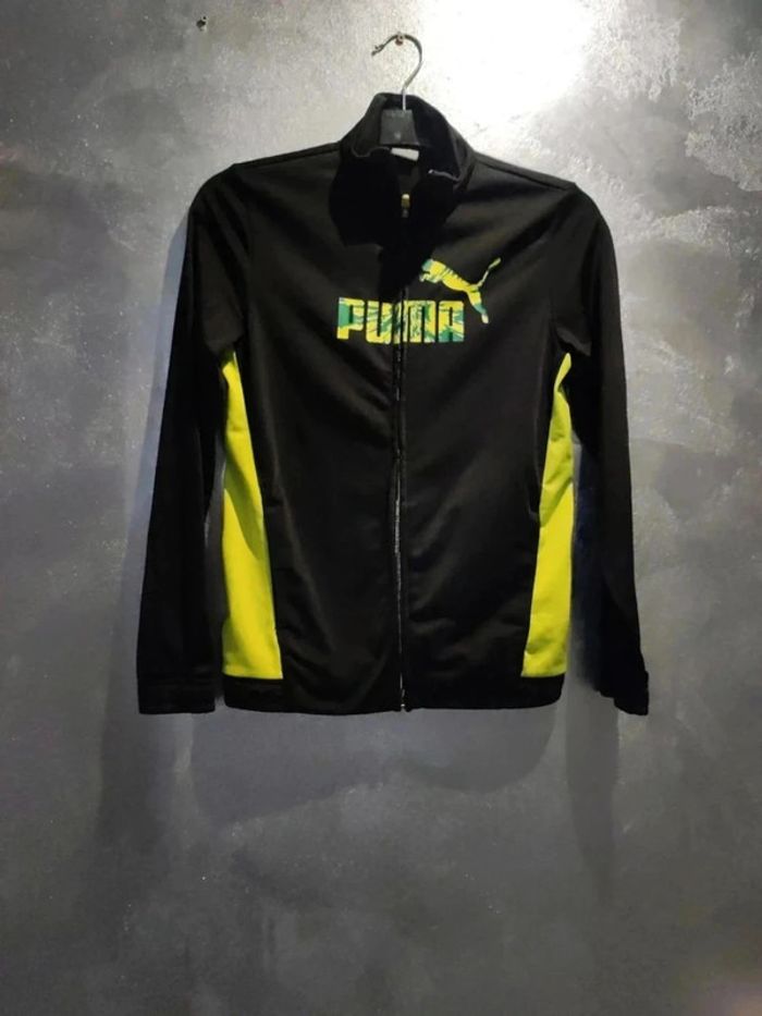 Jacket Puma Zip Garçon Noir