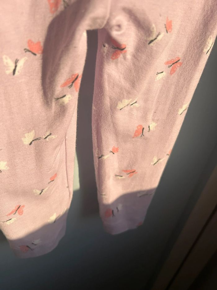 Legging lilas, motif papillon , 9-12 mois - photo numéro 4