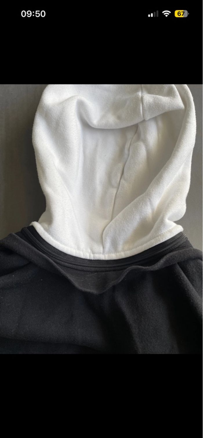 Gilet IKKS Blanc Noir garçon 8ans Neuf sweat pull - photo numéro 5