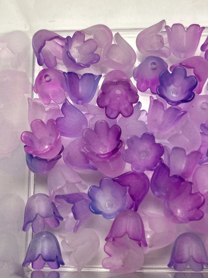 A500, lot de 50 perles clochettes givrées - photo numéro 2