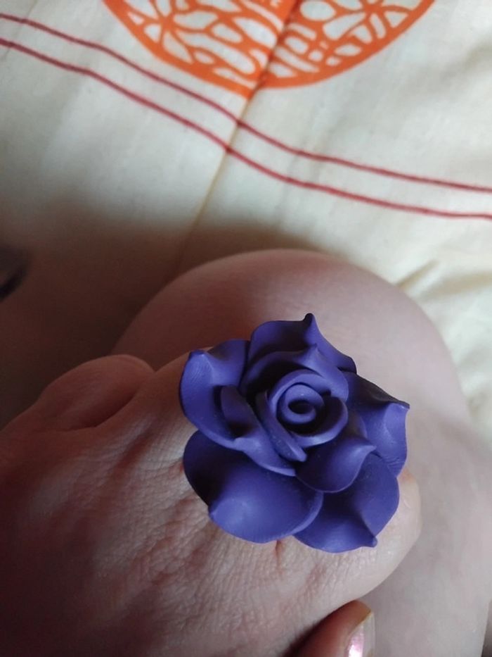 Bague réglable grosse fleur - photo numéro 3