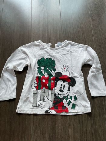 T-shirt Minnie Lefties 12-18 mois motif Noël