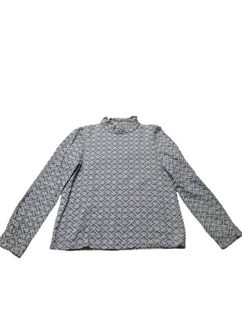 Blouse bleue à motifs blanc - Libertie - taille L