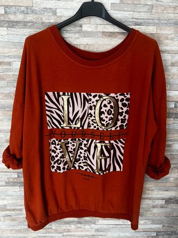 Sweat terracota rouille LOVE