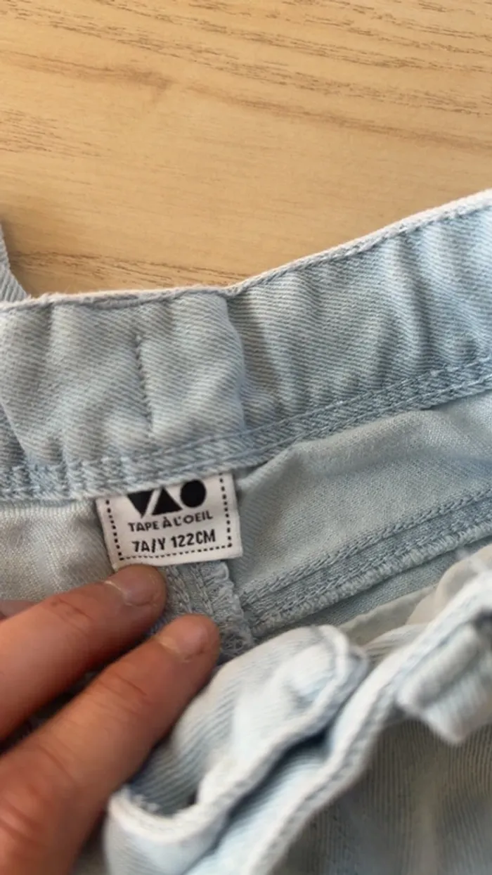 Short bleu clair Tape à l’œil – Taille 7 ans - photo numéro 4
