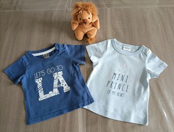 Lot de 2 T Shirts manches courtes TAO 3 mois