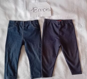 Lot de 2 leggings 18 mois