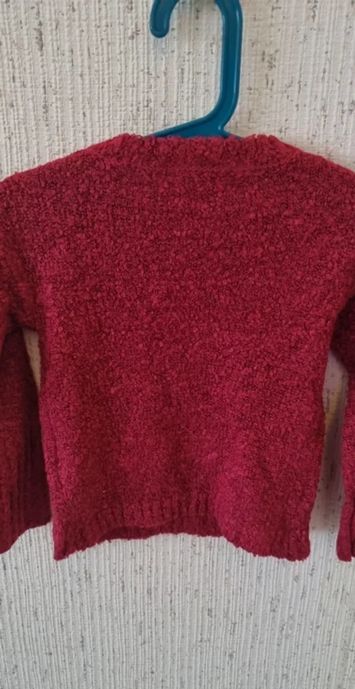 Pull bordeaux avec écureuil taille 4 ans tissaia - photo numéro 7