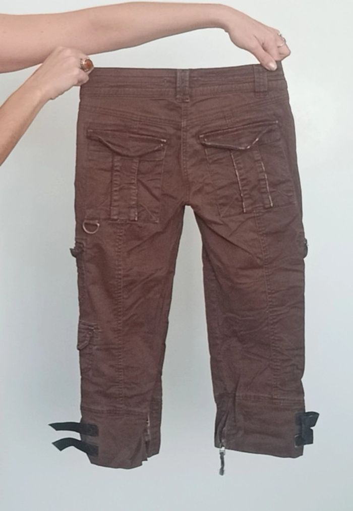 Pantacourt marron casual taille 34 - photo numéro 2