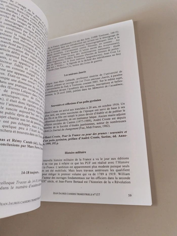 Jean Jaurès lectures cahiers trimestriels numéro 157 - photo numéro 9