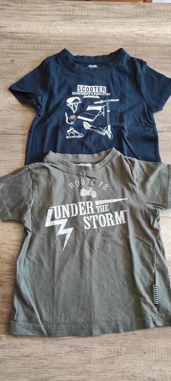 lot de 2 t-shirts manches courtes