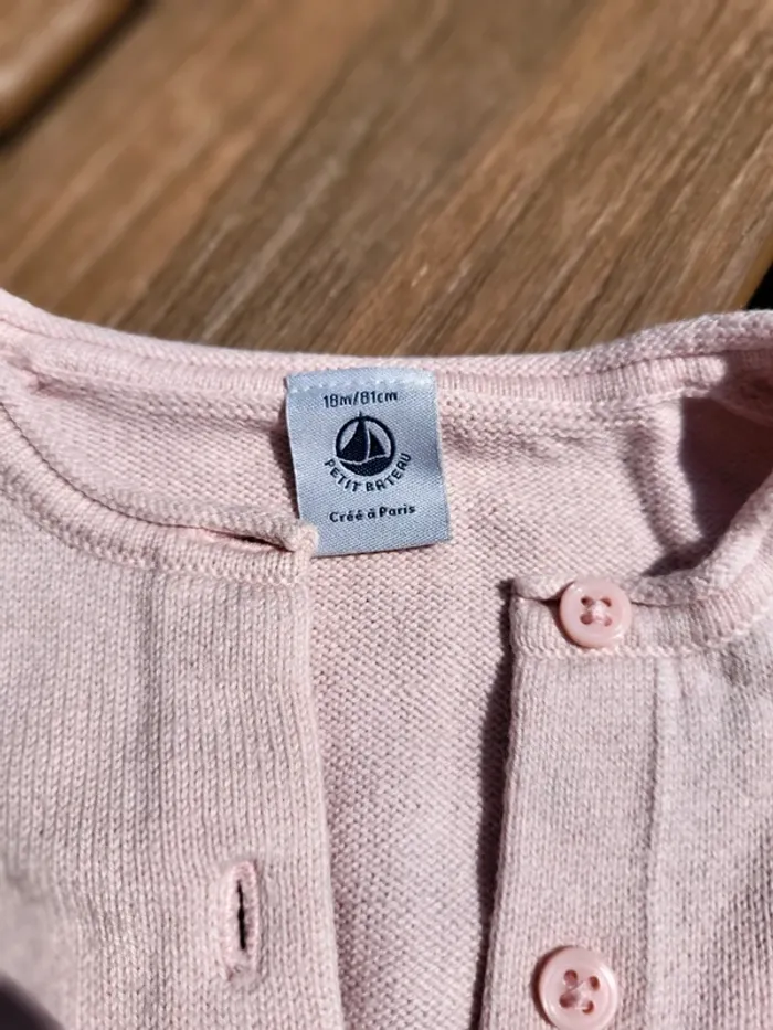 Gilet rose petit bateau 18 mois - photo numéro 2