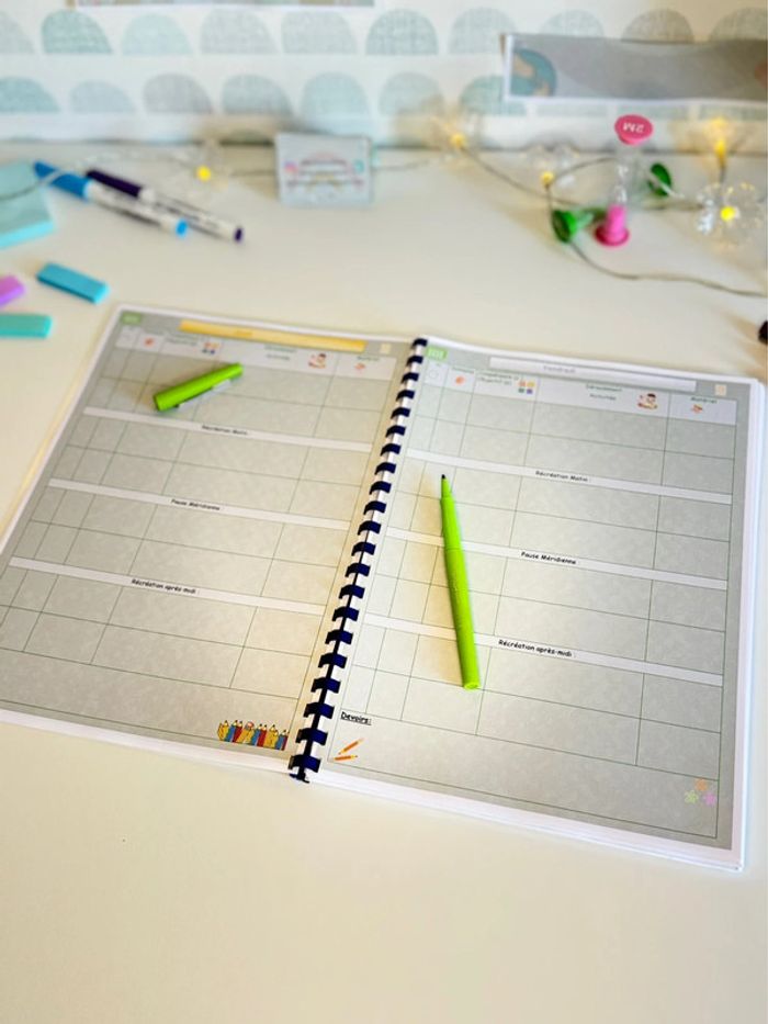 Cahier journal 1 jour = 1 page Organisation Enseignant - photo numéro 9