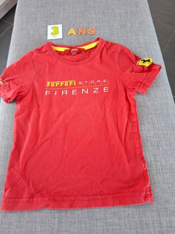 t shirt Ferrari 3 ans