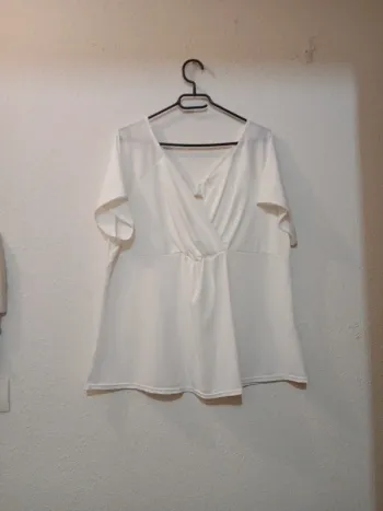 Blouse légère/fluide blanc " tissaia " taille 54/56