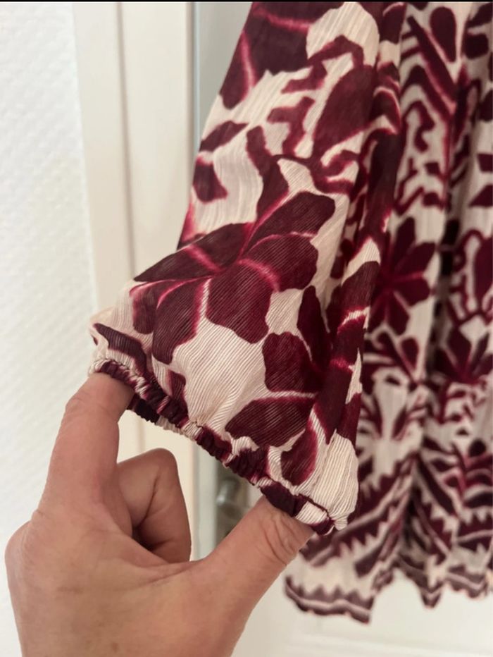 Robe écru et bordeaux T40 Elora - photo numéro 2