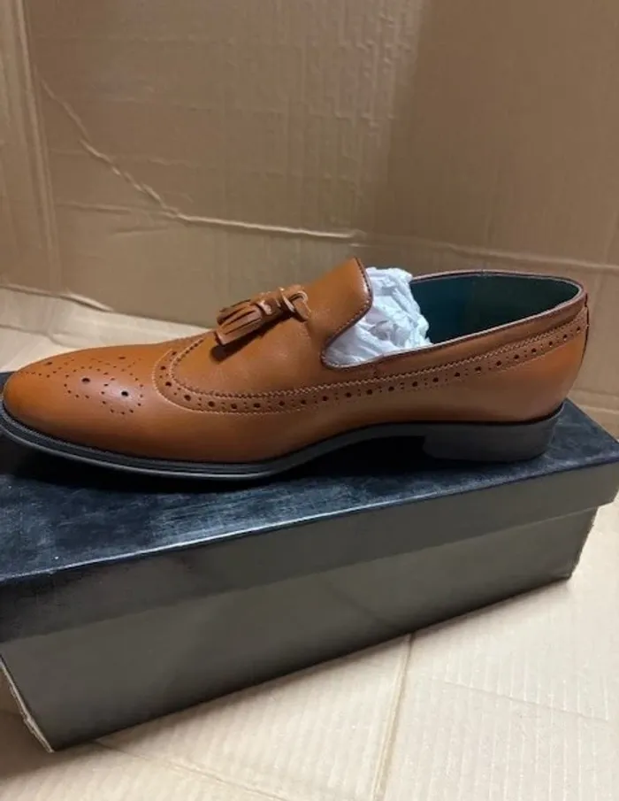 elong chaussure mocassin homme marron taille 43 - photo numéro 7