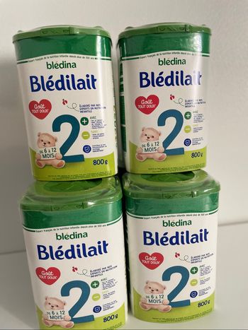 Lot de 6 boîtes de lait Blédilait 2ᵉ âge
