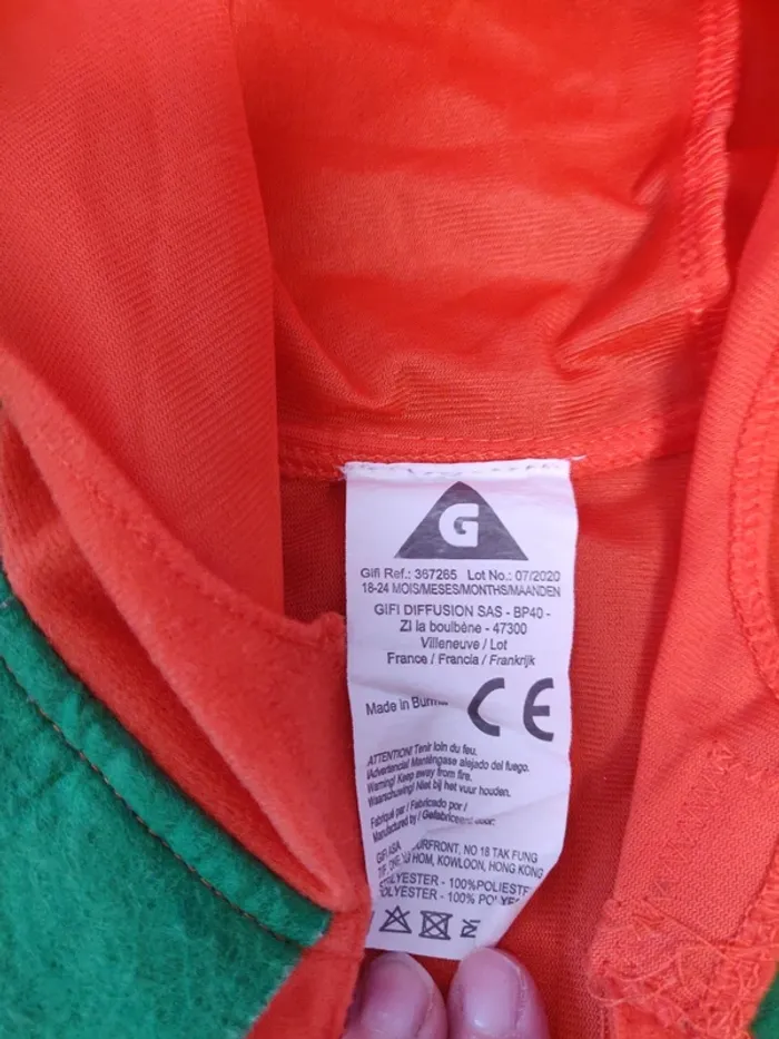 Déguisement citrouille 18/24 mois - photo numéro 2