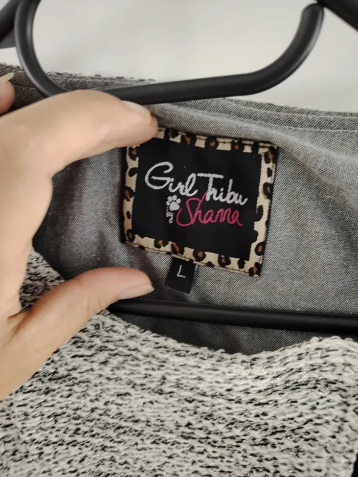 Veste grise & blanche taille L - photo numéro 3