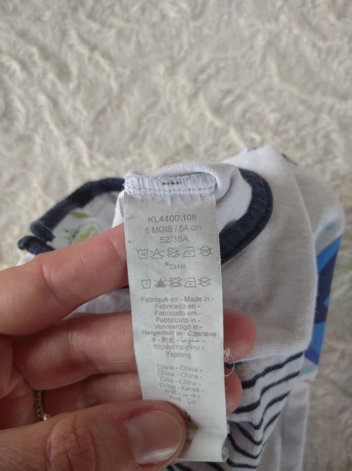 Pyjama grenouillère été léger Mixte 1 mois Némo Dory Disney Baby 100% coton - photo numéro 9