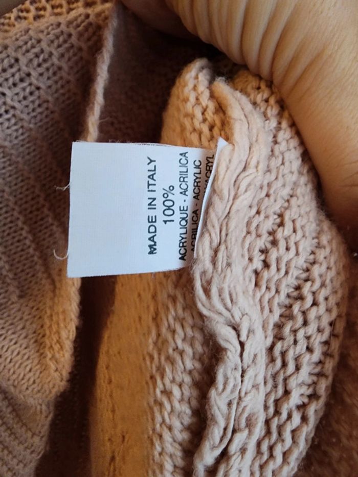 Pull en mailles rose pâle T.38/M - photo numéro 4