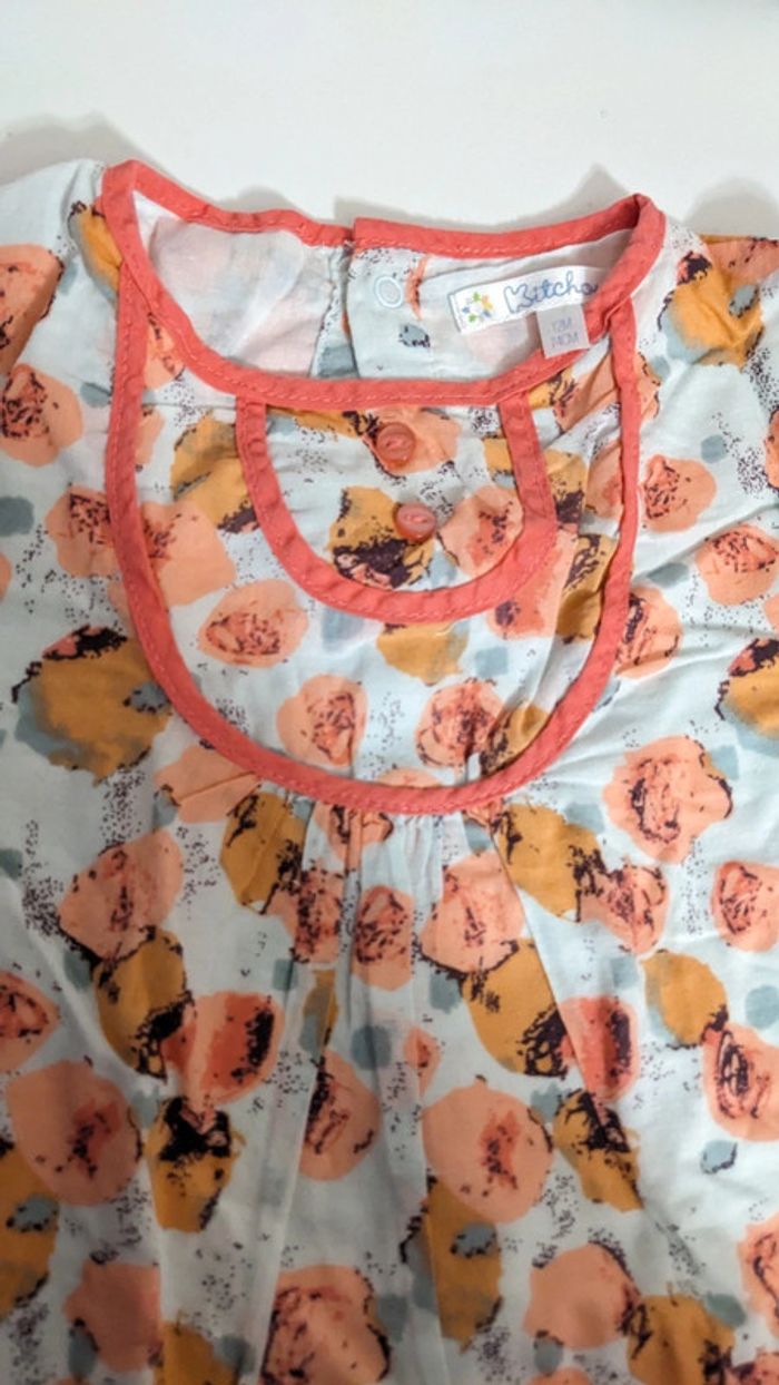 Blouse manches longues Orange 12 Mois - photo numéro 3