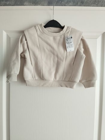 * Pull molletoné blanc cassé/crème T4A Kiabi