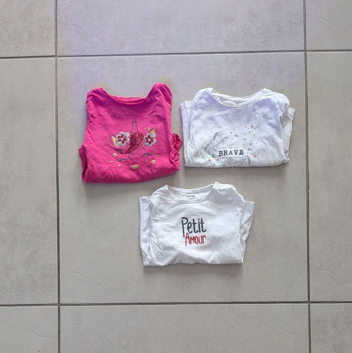 Lot de 3 hauts manches longues fille - 3 ans - photo numéro 1